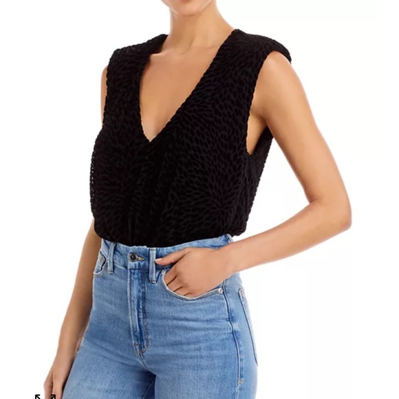 Ramy Brook Tops - RAMY BROOK Regina Bodysuit Black SZ XS